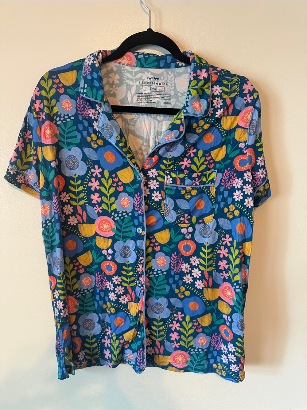 Little Sleepies Folk Floral Short Sleeve Pajama Top